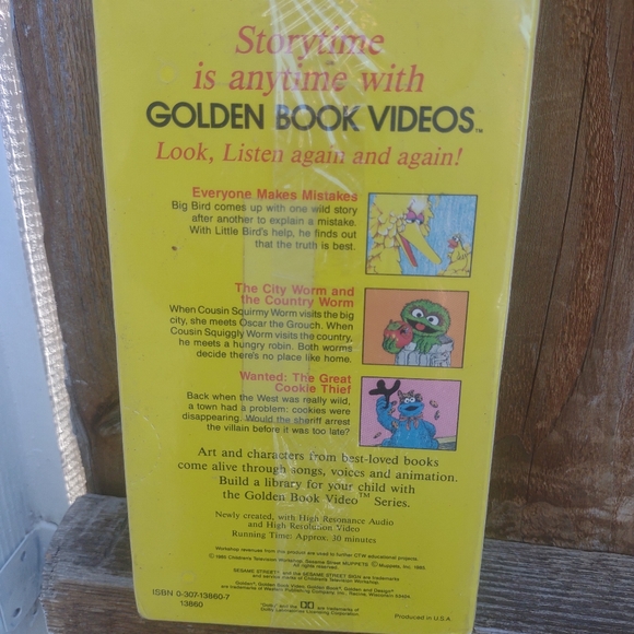 🎁 🆕 sesame Street a golden book video VHS sealed - Picture 4 of 4